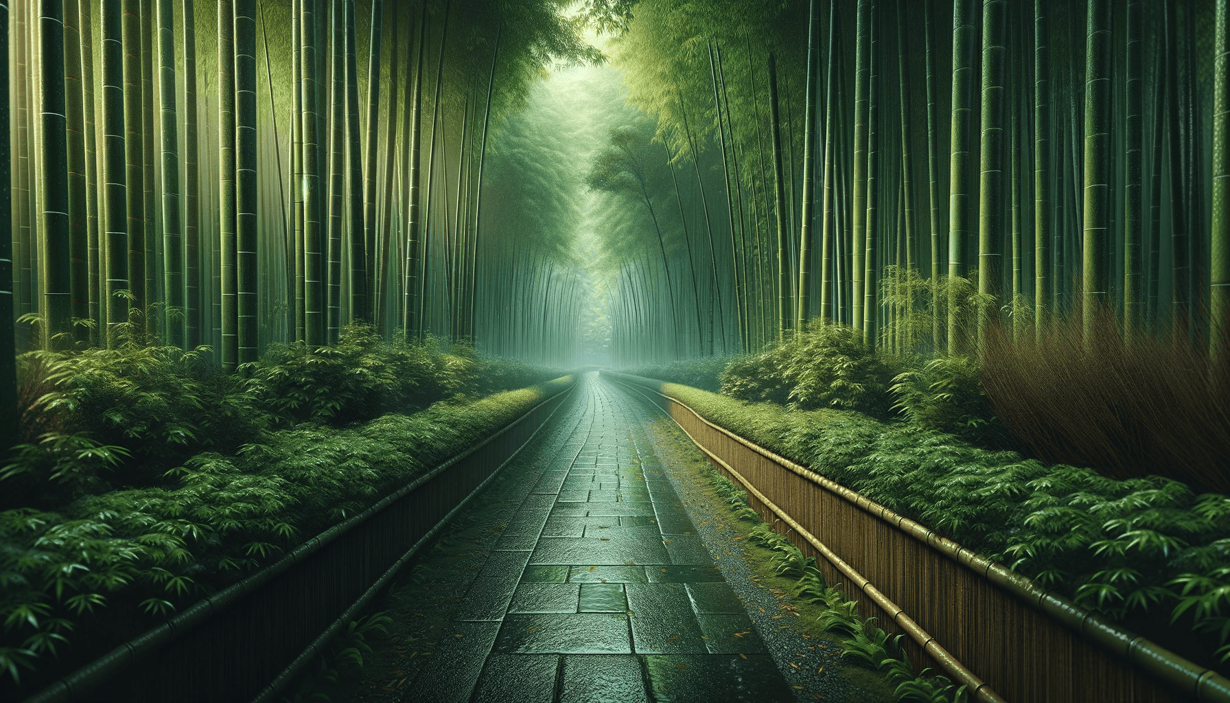 Bamboo forest path from the live Mason James site header